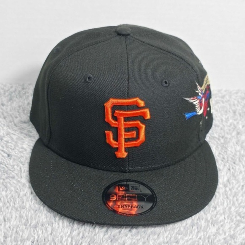 New Era‎ 9FIFTY San Francisco Giants MLB City Art Snapback Hat Cap Black Orange